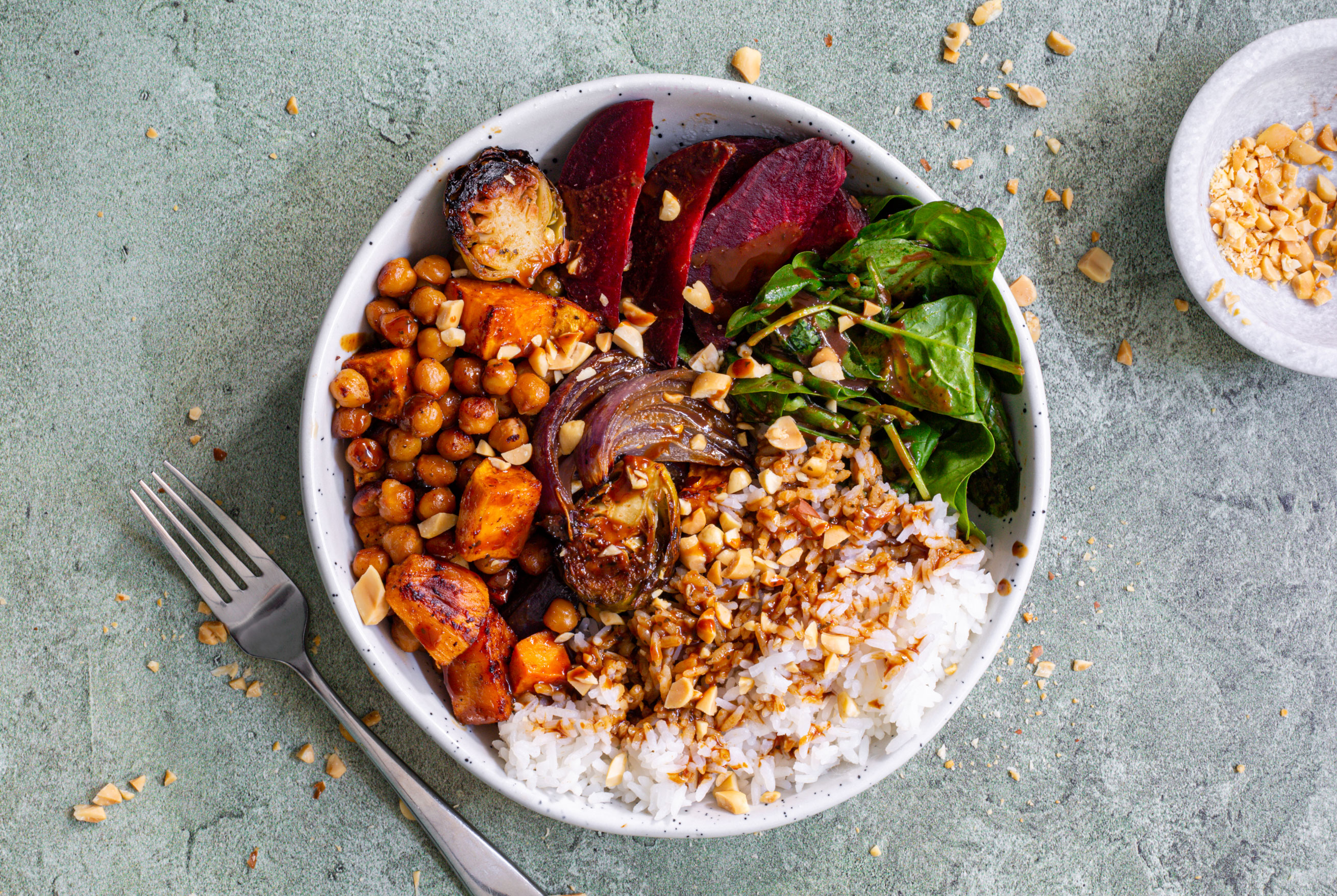 Fall harvest buddha bowl