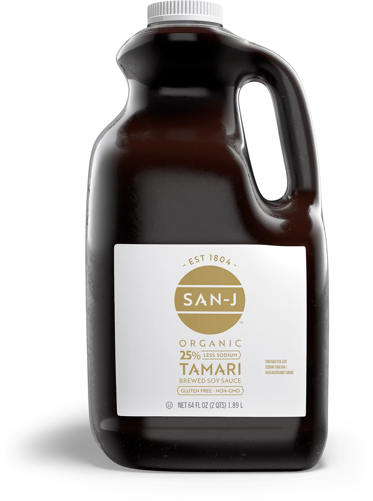 Organic tamari less sodium new 64oz 2021 no bg w shadow